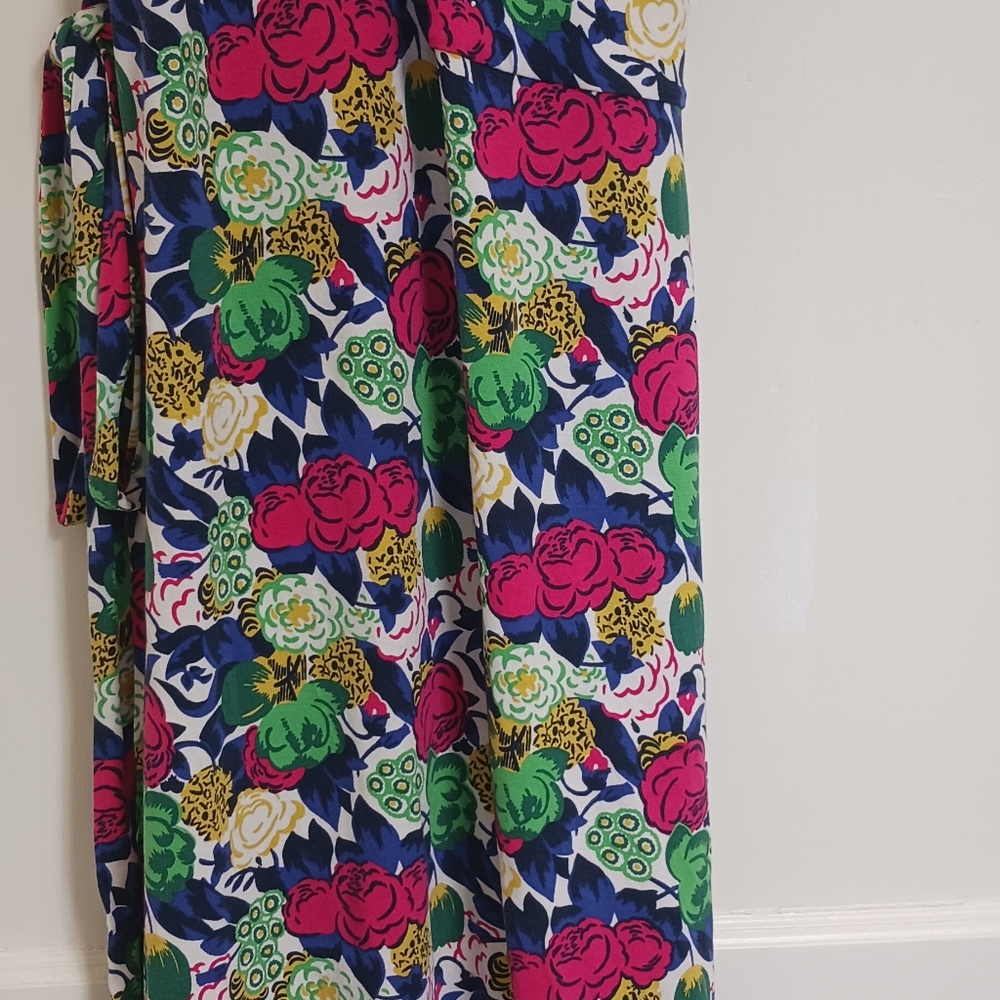 Boden Feminine Floral Wrap Dress Cottagecore Womens Size 10 Long - Picture 16 of 16